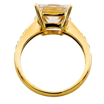 18ct Gold Cubic Zirconia Ring Size M